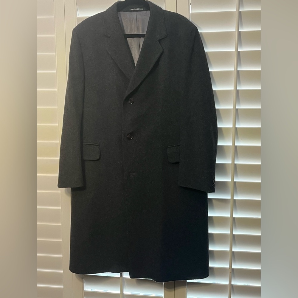 Men's Gray 100 percent Cashmere topcoat